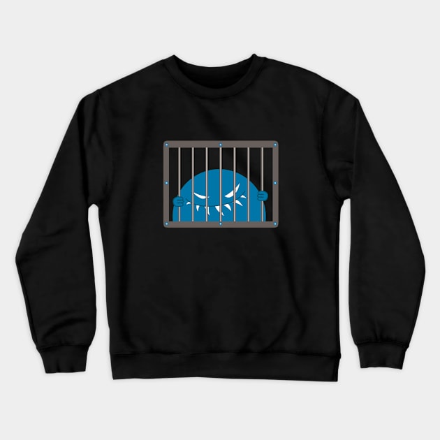 Evil Monster Kingpin Jailed Crewneck Sweatshirt by Boriana Giormova